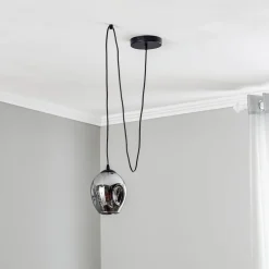 EMIBIG LIGHTING Pendellampe Starla decentral 1 lyskilde Glas grafit