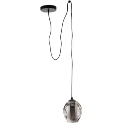 EMIBIG LIGHTING Pendellampe Starla decentral 1 lyskilde Glas grafit