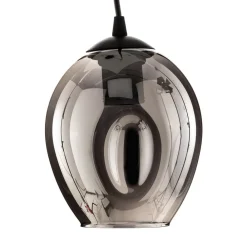 EMIBIG LIGHTING Pendellampe Starla decentral 1 lyskilde Glas grafit