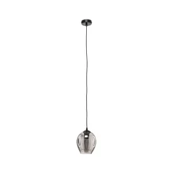EMIBIG LIGHTING Pendellampe Starla, glas grafit, 1 lyskilde rund