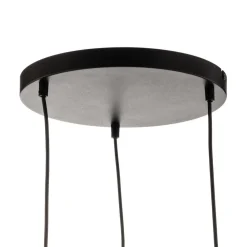 EMIBIG LIGHTING Pendellampe Starla, glas grafit, 3 lyskilder rund