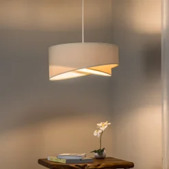 Maco Design Pendellamper>Pendellampe Vivien, tofarvet, beige/hvid