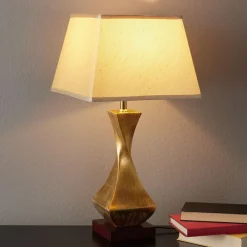 Schuller Valencia Påfaldende bordlampe Deco med forgyldt fod