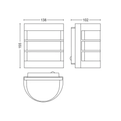Philips Væglampe Med Sensor>Calgary udendørs væglampe, stål, sensor