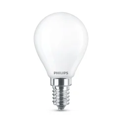 Philips Led Pærer>Classic LED-pære E14 P45 6,5W 2.700K, mat
