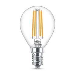 Philips Led Pærer>Classic LED-pære E14 P45 6,5W 2.700K klar