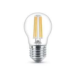 Classic LED-pære E27 P45 6,5W 2.700K, klar^Philips Clearance