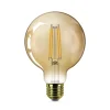 Philips E27 LED-pære globe G95 3,1 W 1.800 K guld