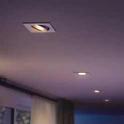 LED-indbygningsspot Centura, hvid, 9x9 cm, CCT, RGB^Philips Hue Hot