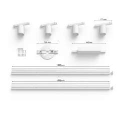 Philips Hue Perifo skinnesystem 4x spots, hvid