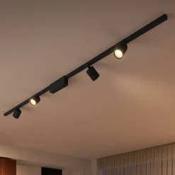 Philips Hue Perifo skinnesystem 4x spots sort