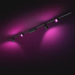 Philips Hue Perifo skinnesystem 4x spots sort