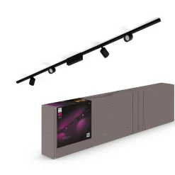 Philips Hue Perifo skinnesystem 4x spots sort