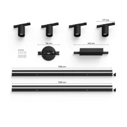 Philips Hue Perifo skinnesystem 4x spots sort