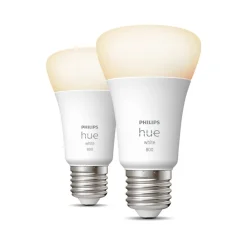 White 9 W E27 LED-pære, sæt med 2 stk^Philips Hue Sale