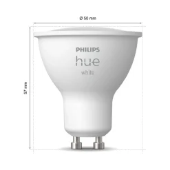 Philips Hue White LED-reflektorpære GU10 4,2 W, 2-pak