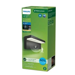 LED udendørs væglampe Bustan UE, sensor, 2.700 K^Philips Discount