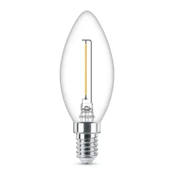 Philips Filament Pære|Led Pærer>LED-kertepære E14 B35 1,4W klar