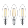 Philips LED-kertepære E14 B35 4,3W klar 3 stk.