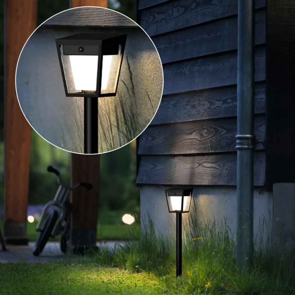 Philips Solcelle Lampe Med Sensor|Solcellelamper>LED-lampe med jordspyd Nissa UE, plast, IP44