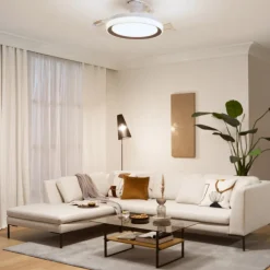 LED-loftventilator Bliss, guld/hvid, støjsvag, CCT^Philips Clearance