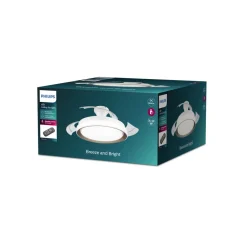 LED-loftventilator Bliss, guld/hvid, støjsvag, CCT^Philips Clearance