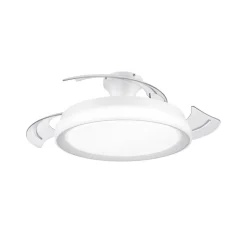 Philips LED-loftventilator Bliss, hvid/hvid, støjsvag, CCT