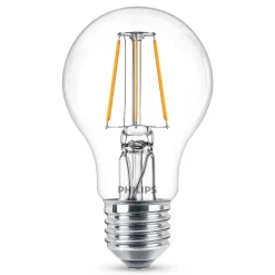 Philips LED-pære Classic E27 4,3W 2.700K klar 3stk