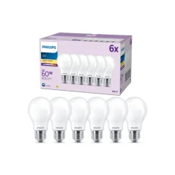 LED-pære E27 7 W 806lm 2.700 K mat 6 stk^Philips Sale