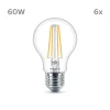LED-pære E27 7 W 850lm 4.000 K klar 6 stk^Philips Best