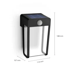 Philips LED-solcellelampe Shroud, sort/klar, 2-pak