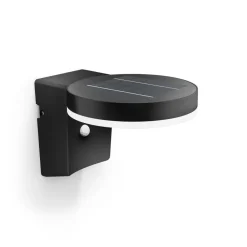 LED-solcellelampe til vægmontering Zonal, Ø hoved 16 cm^Philips New