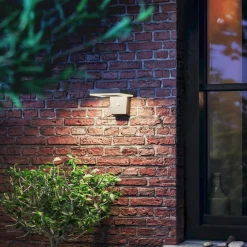 Philips Solcelle Lampe Med Sensor|Væglampe Med Sensor>LED-solcellelampe til vægmontering Zonal, hoved 16 x 16 cm