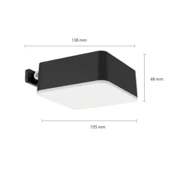 LED-solcelle-væglampe Vynce, hoved 10,5 x 10,5 cm^Philips Hot