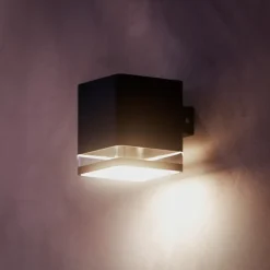 LED-udendørs væglampe Virona, sort, IP44^Philips Clearance