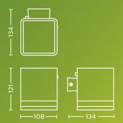 LED-udendørs væglampe Virona, sort, IP44^Philips Clearance
