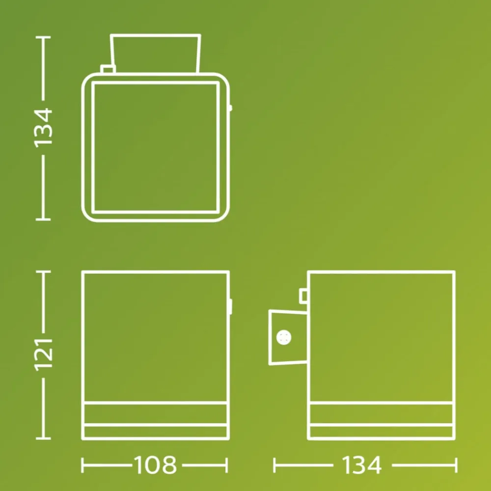 LED-udendørs væglampe Virona, sort, IP44^Philips Clearance