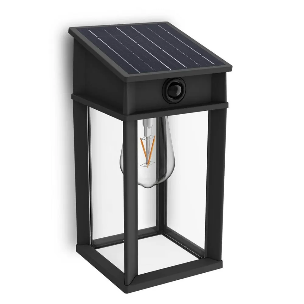 Philips Solcelle Lampe Med Sensor>LED-udendørs væglampe Geri UE Sensor, kantet, IP44