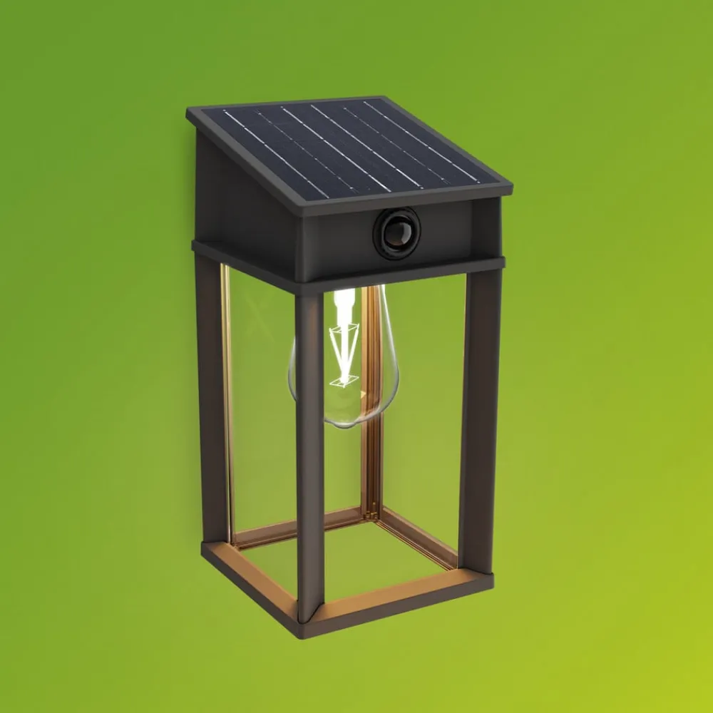 Philips Solcelle Lampe Med Sensor>LED-udendørs væglampe Geri UE Sensor, kantet, IP44