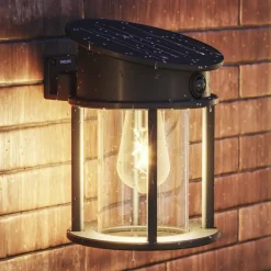 Philips Solcelle Lampe Med Sensor|Væglampe Med Sensor>LED-udendørs væglampe Geri UE Sensor, rund, IP44