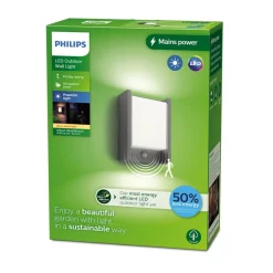 LED-væglampe Arbour UE, sensor, 2.700 K^Philips Clearance