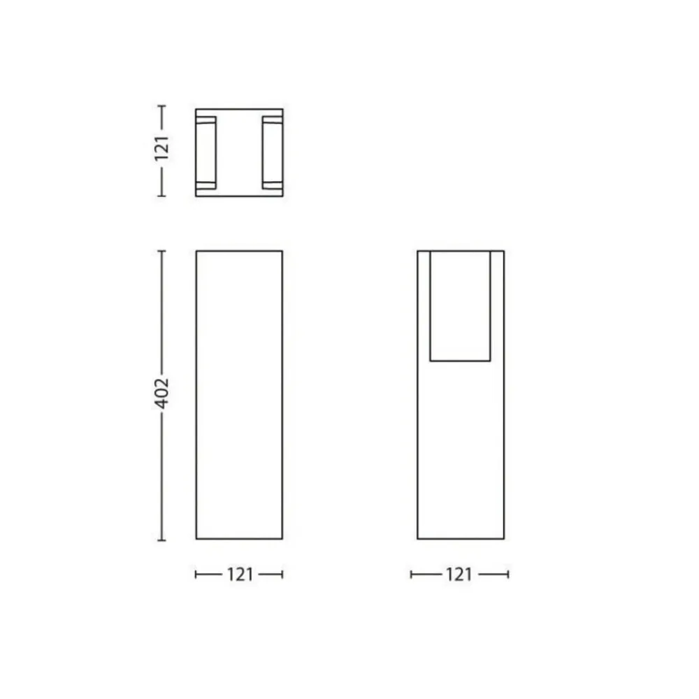 Philips Sokkellamper>myGarden Bridge sokkellampe E27 antracit