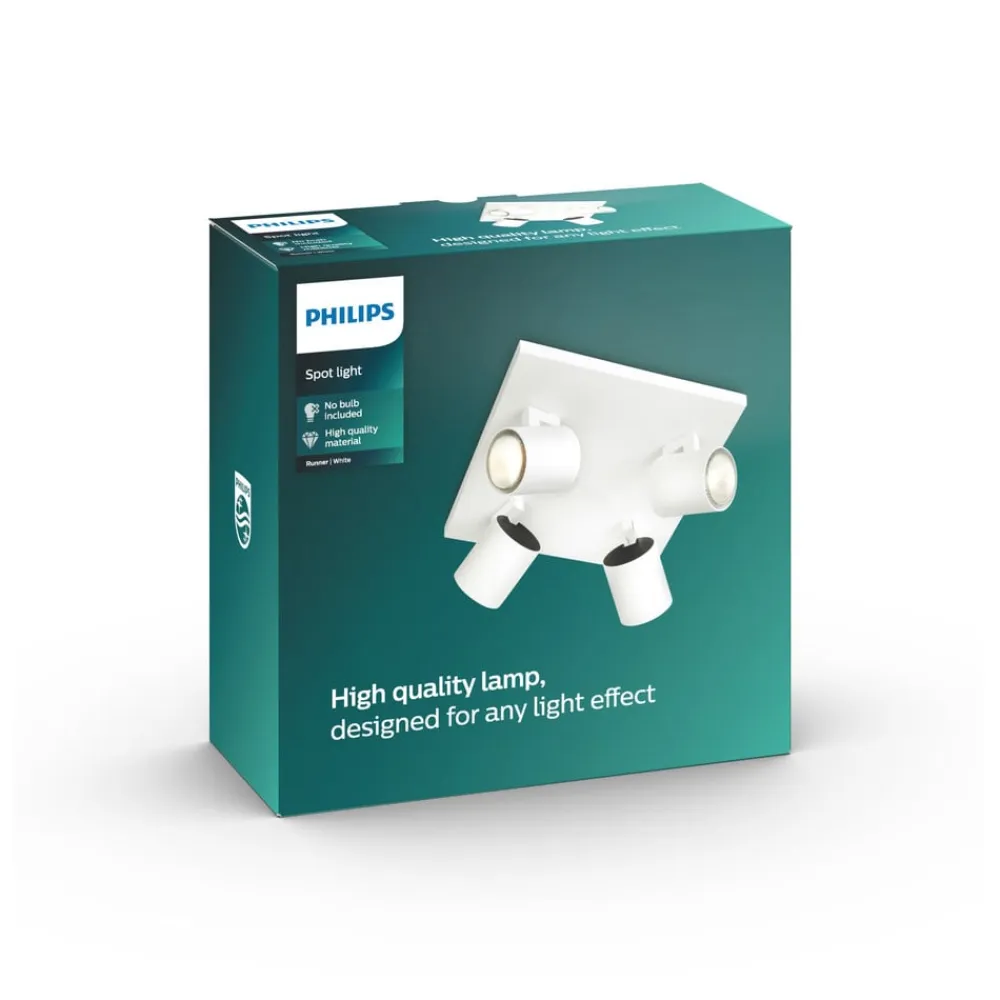 Philips Spotlights>myLiving Runner loftspot GU10, 4 lk, hvidt
