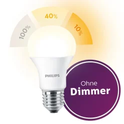 Philips SceneSwitch E27 8W LED-pære 2.700K mat