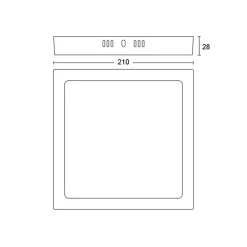 Philips Slim Surface LED 4.000 K kantet 21cm hvid