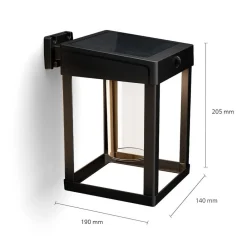 solcelle-sensorlampe Camill sort/klar 14 x 14 cm^Philips Online