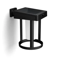 Philips Solcelle Lampe Med Sensor|Væglampe Med Sensor>solcelle-væglampe Camill, sort/hvid, Ø 14 cm