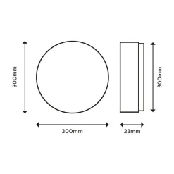 Philips Gang|Loftlamper>SuperSlim LED IP44 2.700K Ø 29,5 cm hvid