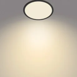 SuperSlim LED-loftlampe, IP44, Ø 24,5 cm, sort^Philips Clearance
