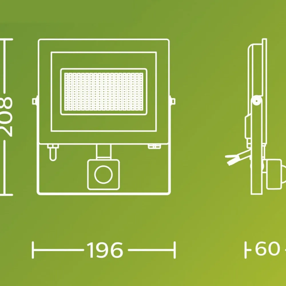 udendørs LED-spot Lois UE Sensor, 24 W, 3.000 K IP65^Philips Clearance